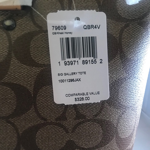 COACH GALLERY TOTE IN SIGNATURE CANVAS - Picture 9 of 11